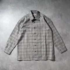 ヴィンテージ チェック柄 長袖シャツ 昭和レトロ クラシック シティボーイ 上品