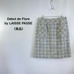 美品☆Debut de Fiore byレッセパッセ ツイード タイトスカートＬのサムネイル