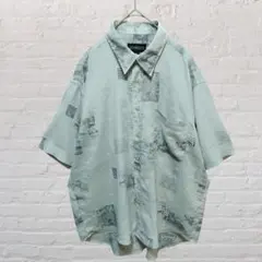 レトロ y2k アート ヴィンテージ風 半袖シャツ ストリート系 オフホワイト系