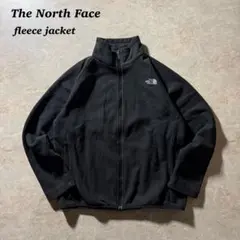 The North FaceフリースジャケットMブラック短丈unisex刺繍ロゴ