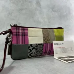 ✨極美品✨コーチ　パッチワーク リストレット　アクセサリーポーチ　Y2K