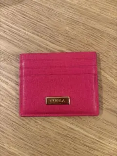 FURLA ピンク レザー カードケース