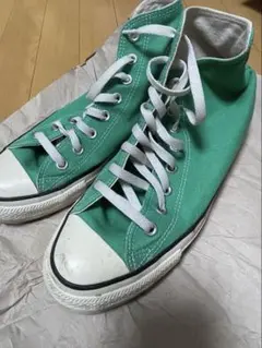 グリーン ハイカット コンバース　オールスタースニーカー