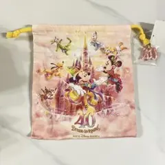 【新品タグ付き】東京ディズニーリゾート ディズニーランド 40周年 巾着