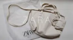 ZARA ソフトミニシティバッグ　ホワイト ショルダーバッグ　新品未使用