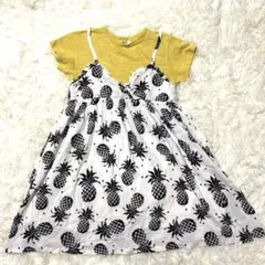 BREEZE ブリーズ ワンピース 130 半袖 パイナップル柄