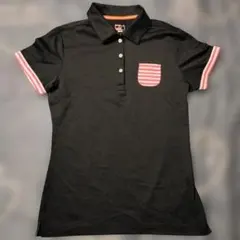 PUMA スポーティレディース ブラックポロシャツ ④