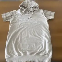 ⭐︎専用⭐︎ Lovetoxic フード付き半袖パーカーワンピース SS 130cm