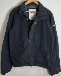トミーヒルフィガー90sテイストデニムジャケットストリートロゴ刺繍古着インディゴ