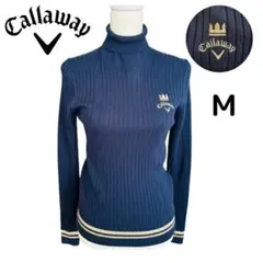 【極美品】Callaway キャロウェイゴルフ　紺　タートルネックセーター M