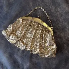 【美品】WHITING＆DAVIS メタルメッシュ/チェーン ショルダーバッグ 美品】WHITING＆DAVIS メタルメッシュ/チェーン ショルダーバッグ
