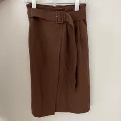 スカート　ベルト付き　茶色　PINKY&DIANNE 美品　サイズ38