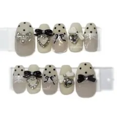 【現品】No.35 フレンチガーリーネイル