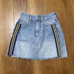Bershka デニム ミニスカート サイドライン