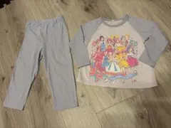 プリキュアオールスターズ　パジャマ　長袖長ズボン　上下セット　100 紫