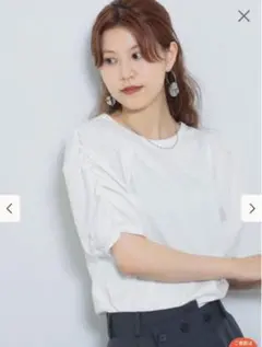Ray BEAMS ギャザー パフスリーブ トップスのサムネイル