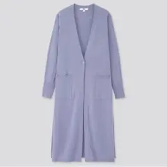 UNIQLO UVカットスリットロングカーディガン XXL ブルー