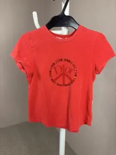 Christian Dior Tシャツ 赤 ストーン 140 ディオール キッズ