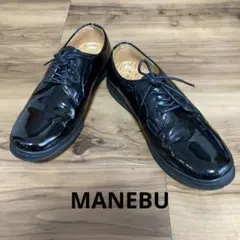 MANEBU マネブ　HIHIN ヒヒン　プレーントゥ　ブラック　size42