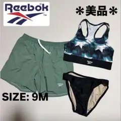 ＊美品【Reebok】ブラトップ水着 ビキニ ショートパンツ 3点セット M