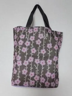 三越限定　花柄エコバッグ 中型 ブラウンのサムネイル
