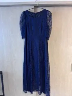 【美品】ネイビー レース パーティードレス　ZORVA