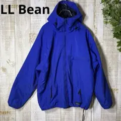 エルエルビーン　ナイロンジャケット　青　80年代　古着　マウンテンパーカー　L