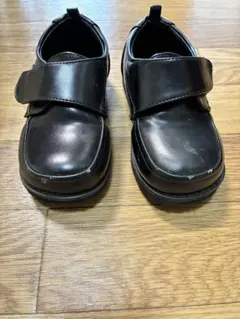 黒いフォーマルシューズ 18.0サイズ マジックテープ式