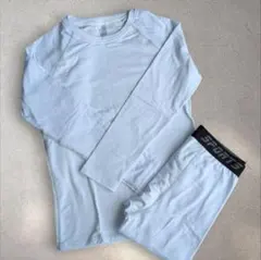 【新品】コンプレッションウェア 上下セット Mサイズ 裏起毛 防寒 ホワイト