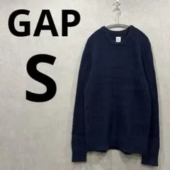 美品S【GAP ギャップ】クルーネックコットンニット ネイビー