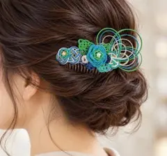 水引ヘアコーム ハンドメイド 髪飾り