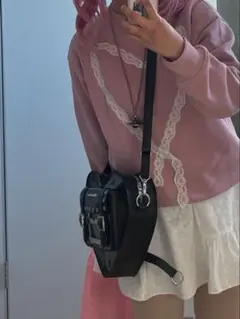 ZARA ピンクレースハートトレーナー　キッズ 165 裏地