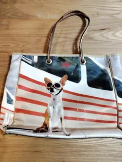アニヤハインドマーチ トートバッグ 犬デザイン