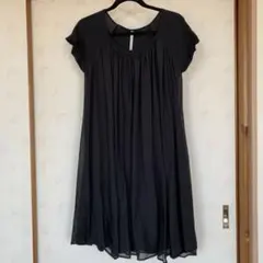 スナオクワハラ ワンピース Aライン Mサイズ 結婚式 カラー:黒