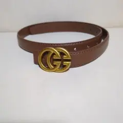 ブラウン ロゴ ベルト