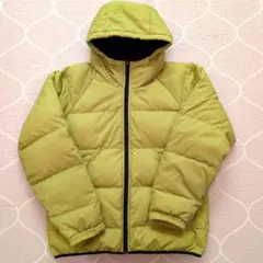 ユニクロ　パフダウンジャケット　パフテックパーカ　グリーン　ネージュダウン