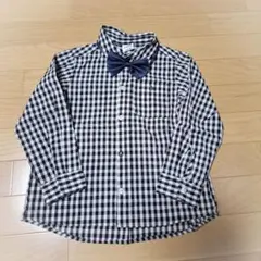 BREEZE のチェックシャツ&蝶ネクタイセット【120】