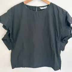 CLASSICAL ELF フリル袖 ブラックシャツ