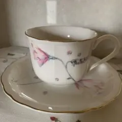 花柄 カップ＆ソーサー 金彩縁取り2客 ノリタケ コーヒーカップ