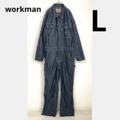 《ワークマン/フィールドコア》ジャンプスーツ つなぎ オーバーオール デニム　Lのサムネイル