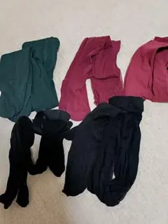 タイツ 3色セット（緑・赤・黒）　5足セット