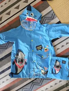 LEMONKID ベビーレインコート 100サイズ サメ