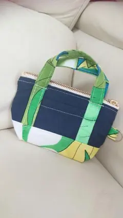 トートバッグポーチ ハワイ フラ 小物入れ ハンドメイド　レジ袋入れ