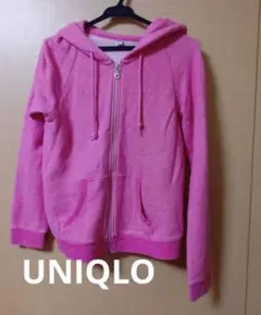 【ユニクロ/UNIQLO】ピンク・パーカー【М・即購入可】