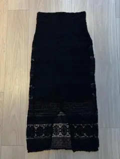 ブラックレースタイトスカート　ハイウェスト