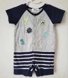 ebaby☆半袖デザインカバーオール　60サイズ　ベビー　男の子のサムネイル
