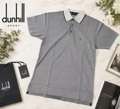 dunhill 半袖 ポロシャツ グレー イタリア製 コットン100% メンズ