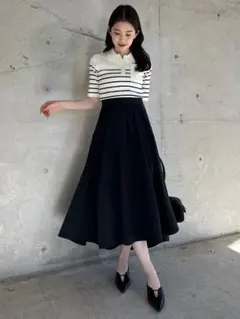 最終値下 紗栄子 さん FRAY I.D ホールガーメントポロカラーワンピース