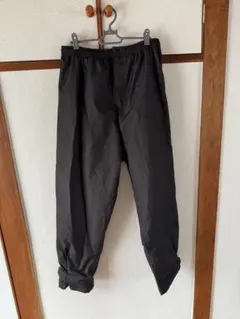 防寒具ナイロン製 ブラック ストレートパンツ Lサイズ