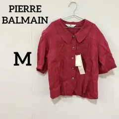 【PIERRE BALMAIN】麻100% 半袖ブラウス ピンク系 B-88のサムネイル